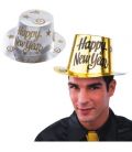 Cappello Happy New Year in carta metallizzata col.ass.