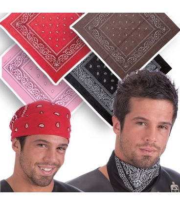 Bandana rossa 55x55 cm - Abiti e Maschere