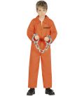 Costume Detenuto arancione 7-9 anni