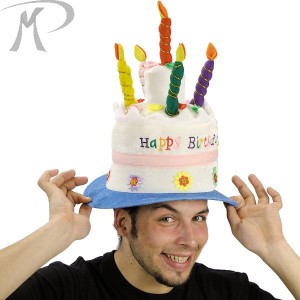 Immagini Stock - Torta Di Compleanno, Cappellini Da Festa E